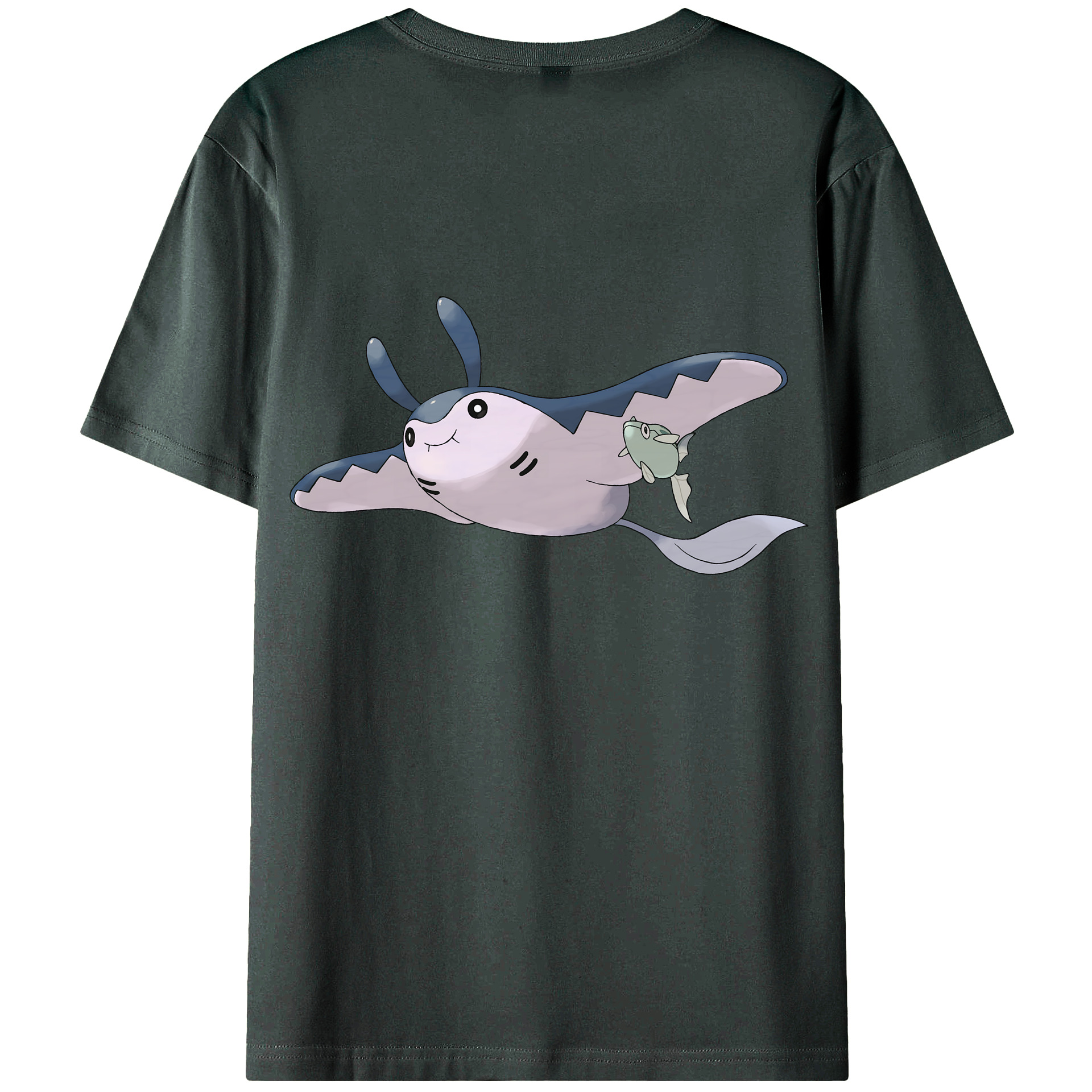 （画像用） ポケットモンスター Pokémon 綿100％ メンズ半袖Tシャツ（バックプリント） 通気性